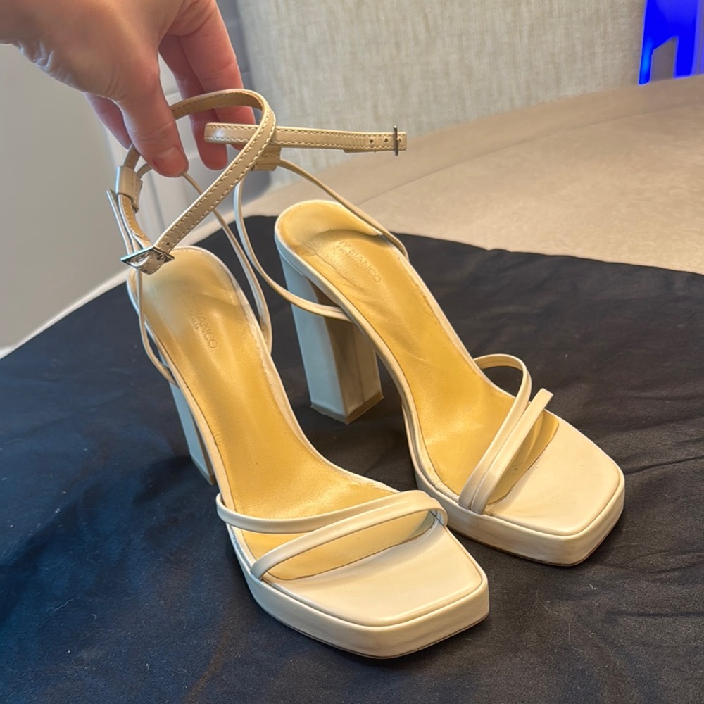 Women's Beige Strappy Heels
